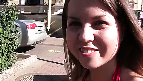 Fuckable brunette cutie gets her flat belly cumshot after fuck in missionary style