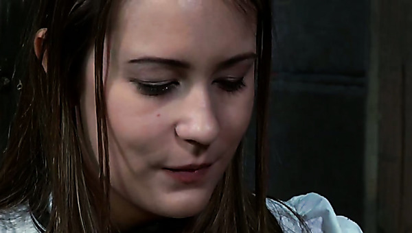 Juicy brunette hottie with big firm tits shows off her cunt under mini skirt