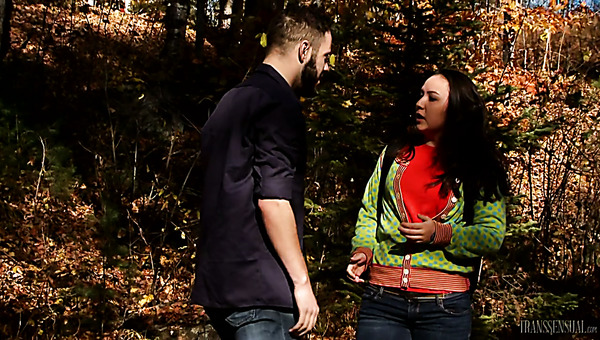 Wonderful leggy blonde shemale Aspen Brooks sucks dick in 69 pose