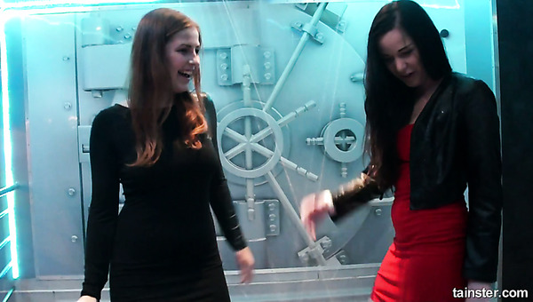 Amazing nymphos expose juicy bums even without taking off clothes