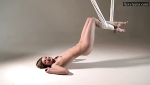 Flexible sporty girl Sofia Zhiraf and her kinky gymnastics tricks for you