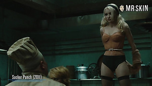 Lots of nice titties flashing performed by sexy hot actress Emily Browning