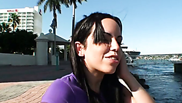 Dazzling brunette with silky hair gets is always in the mood for sex