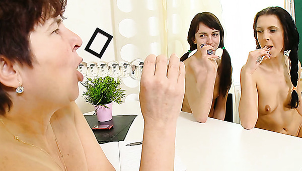 Lascivious lesbians lick each other's pussies in 69 position