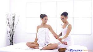 Seductive Lexi Dona and Sabrisse love massage 18+