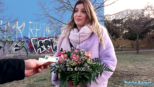 A Randome Sexy Busty Blonde Agrees To Suck And Ride My Cock For Money