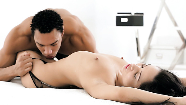 Admirable brunette chick Betty gets her pussy licked by a black guy