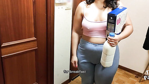 Latina MILF now does not need milk anymore because her stepson supplies her with a huge amount of cum