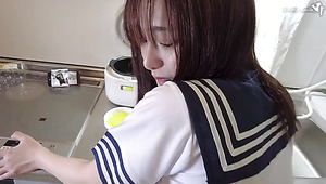 Censored stand-and-carry sex with fit Japanese cutie