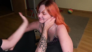 Kinky Plump Redhead PAWG Likes To Get Punished With Face Slapping And Hard Ass Spanking
