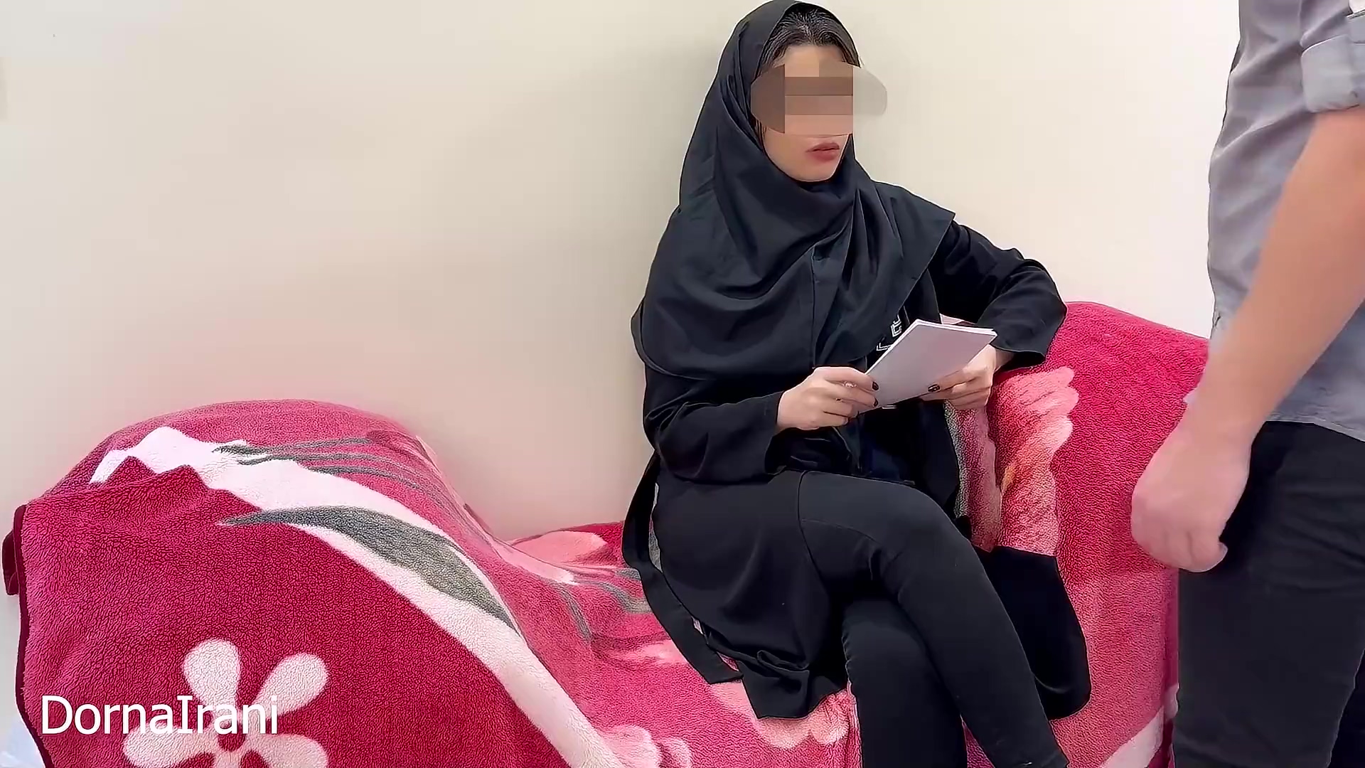 Iranian girl sucks his dick and gets fucked in her hijab