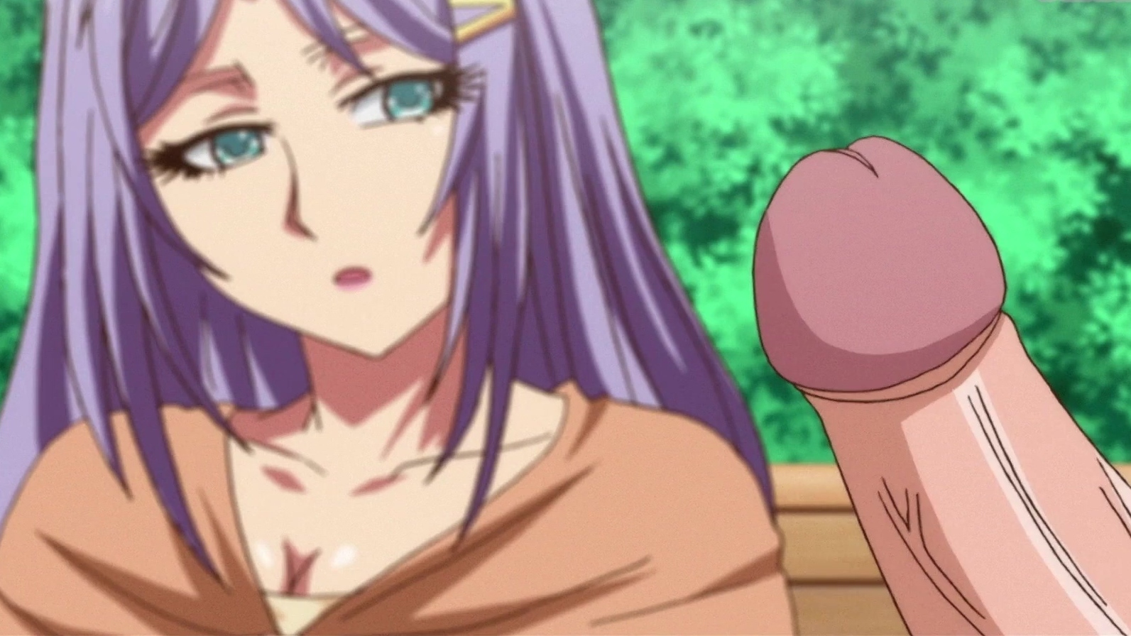 Uncensored Hentai MILF Park Lusty Busty MILF Seduces A Teen With Her 