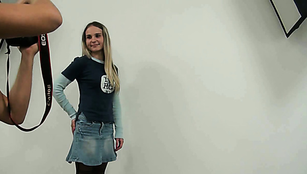 Angelic looking Czech sweetie Veronika came to the casting for porn movie