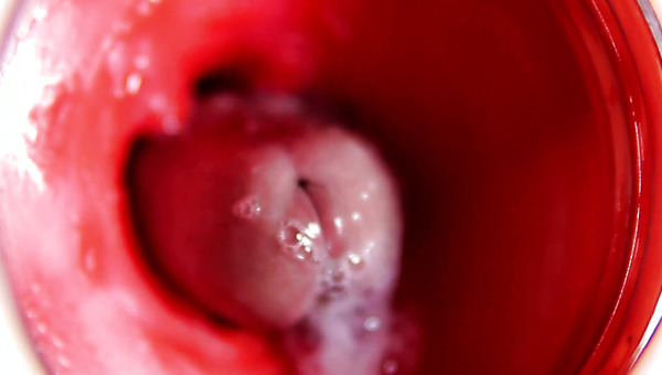 Crazy ASMR cumshot inside pussy caught on camera from the inside