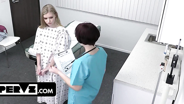 Naive blonde fucked by the doctor and Milf nurse