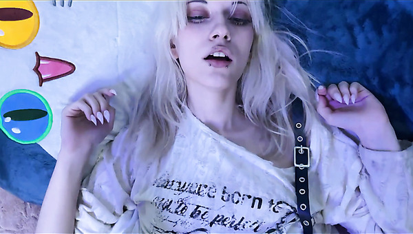 Young and cute russian emo girl films her gentle sex session with her boyfriend