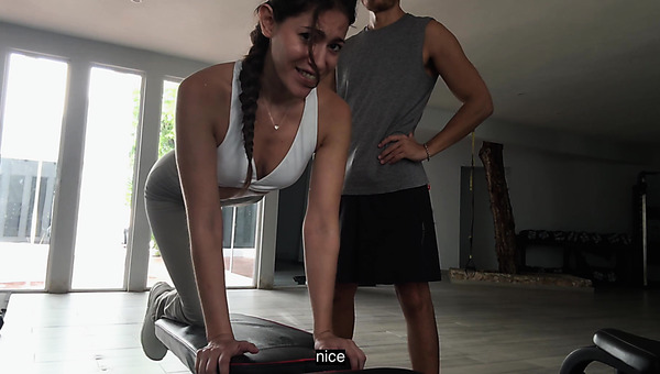 Coach fucks his skinny latina student with a great ass after training