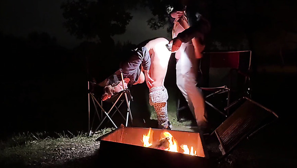 Curvy Busty MILF Pleased Her Husband With BJ & Hot Sex During Their Romantic Night By The Campfire