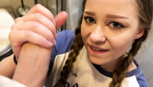 Cute Chick Gets Some Help And Fucked In Train's WC