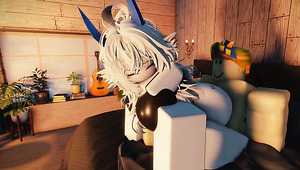 Roblox fuck movie showing some blocky blondie who takes dick