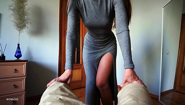 Booty stepmom is cleaning the house and also polishes her stepson's dick clean with her vagina