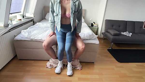 Creampie Incoming Through Ripped Off Leggings