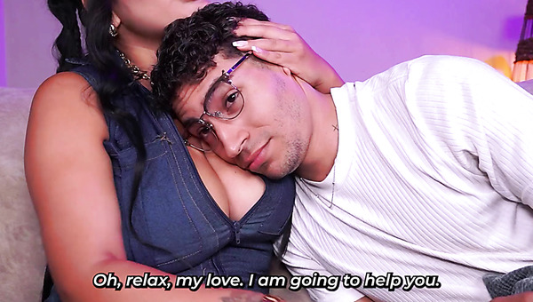 Curvy Buxom Phat-assed Latina MILF Sucks & Rides Her Stepson's Dick To Help Him Overcome the Breakup