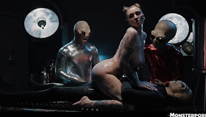 Probing the busty human female Kendra Sunderland with alien dicks