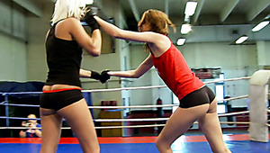 Sandra Seashell fights her pretty GF in the ring