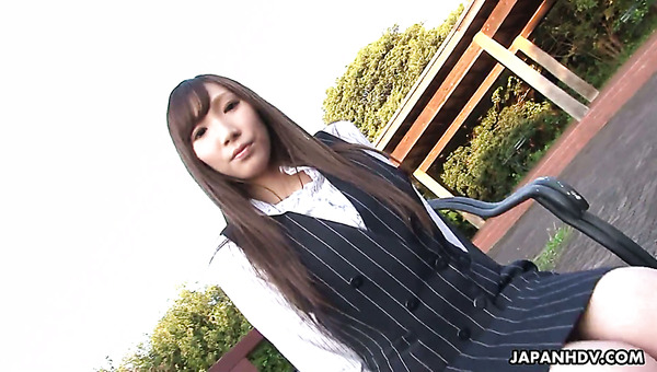 Just natural Japanese office nympho Kaoru Sakaki is fond of some masturbation