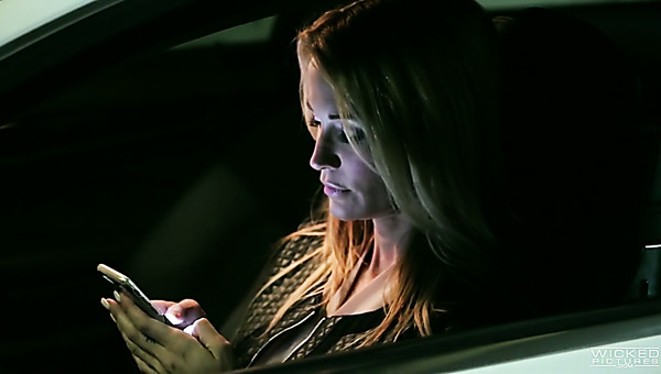 Auburn busty nympho watches the way her bald BF fucks Romi Rain