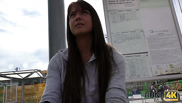 Straight haired random chick rides and sucks strong cock of pussy hunter